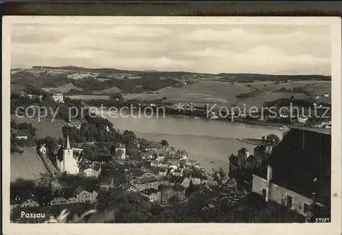 Passau Panorama Dreifluessestadt Kat. Passau