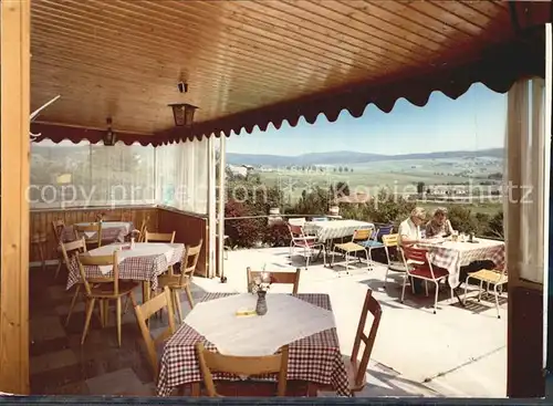 Kasberg Wegscheid Niederbayern Gasthof Hauser Terrasse Kat. Wegscheid