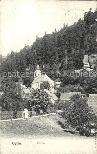 Oybin Kirche am Berg Oybin Zittauer Gebirge Kat. Kurort Oybin