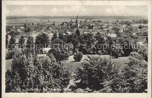 Radeburg Blick ueber die Stadt Kat. Radeburg