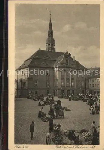 Bautzen Rathaus Wochenmarkt Serie Deutsche Heimatbilder Kupfertiefdruck Kat. Bautzen