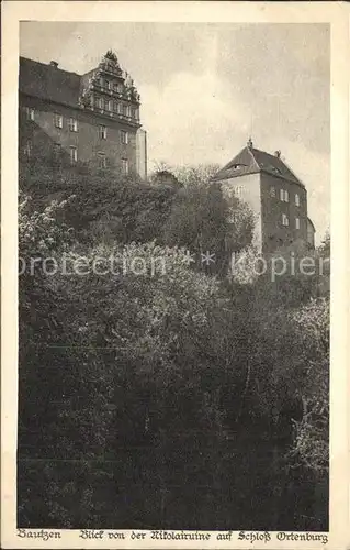 Bautzen Blick von Nikolairuine auf Schloss Ortenburg Serie Saechsische Heimatschutz Postkarten Kat. Bautzen