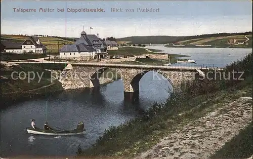 Dippoldiswalde Osterzgebirge Talsperre Malter Blick Paulsdorf Kat. Dippoldiswalde