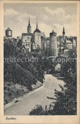 Bautzen Alte Wasserkunst Michaeliskirche Domtuerme Rathaus Kat. Bautzen