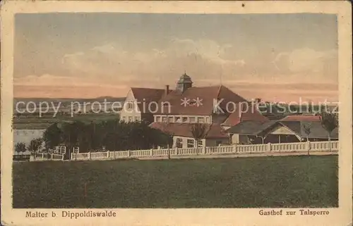 Dippoldiswalde Osterzgebirge Malter Gasthof zur Talsperre Kat. Dippoldiswalde