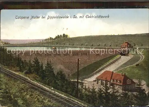 Dippoldiswalde Osterzgebirge Talsperre Malter Elektrizitaetswerk Kat. Dippoldiswalde
