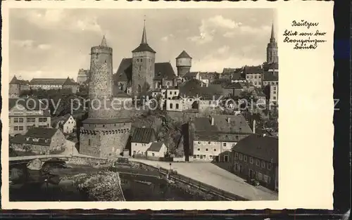 Bautzen Blick von Kronprinzenbruecke Kat. Bautzen