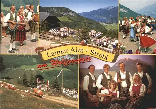 Strobl Laimer Alm am Wolfgangsee Musikgruppen Freiterrasse Kat. Strobl