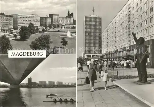 Magdeburg Wilhelm Pieck  Allee Karl Marx  Strasse Haus der Lehrer Kat. Magdeburg