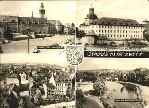 Zeitz Moritzburg Rathaus Friedensplatz  Kat. Zeitz