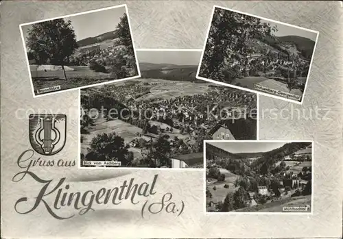 Klingenthal Vogtland Muehlbachtal Blick vom Aschberg  Kat. Klingenthal Sachsen