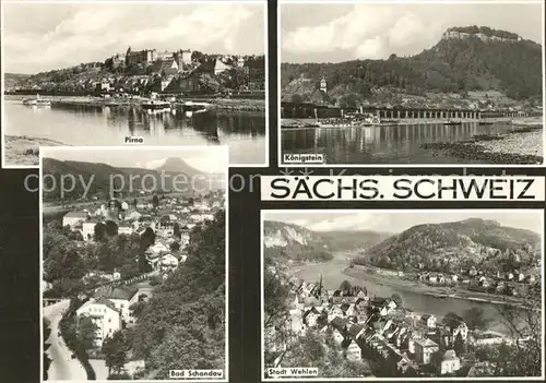 Koenigstein Saechsische Schweiz Wehlen Bad Schandau Pirna Kat. Koenigstein Saechsische Schweiz