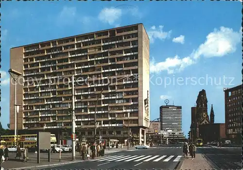 Berlin Hardenbergstrasse DOB Hochhaus Kaiser Wilhelm Gedaechtniskirche  Kat. Berlin