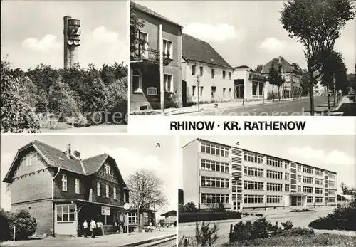 Rhinow Fernseh Richtturm Deutschem Post Ernst Thaelmann Strasse Bahnhof  Kat. Rhinow