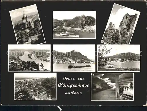 Koenigswinter Dampfer Schloss Drachenfelsbahn Kat. Koenigswinter