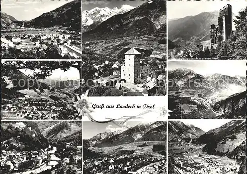 Landeck Tirol Schloss Schrofenstein Fliegeraufnahme Kat. Landeck