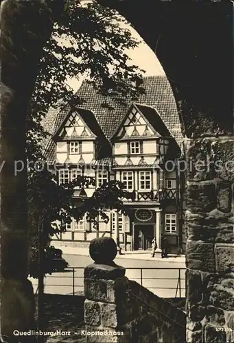 Quedlinburg Klopstockhaus  Kat. Quedlinburg