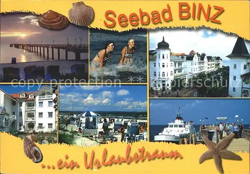 Binz Ruegen Anlegestelle Faehre Strand  Kat. Binz