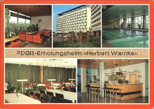Klink Waren FDGB Erholungsheim Herbert Warnke  Kat. Klink Waren