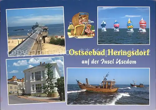 Heringsdorf Ostseebad Usedom Seebruecke Boote  Kat. Heringsdorf