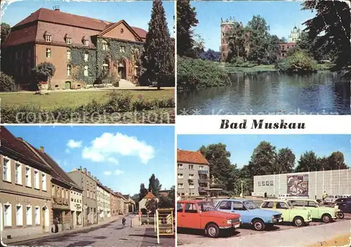 Bad Muskau Oberlausitz Moorbad Schlossruine Ernst Thaelmann Strasse  Kat. Bad Muskau