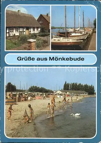 Moenkebude Altes Fischerhaus Seglerhafen Haffbad Kat. Moenkebude