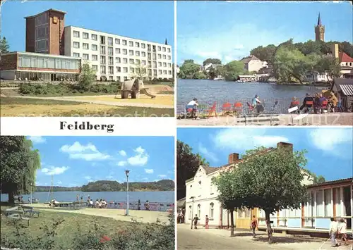Feldberg Mecklenburg FDGB Erholungsheim Freundschaft Bettenhaus Terrasse  Kat. Feldberger Seenlandschaft