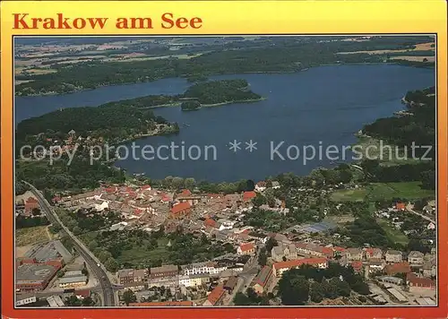 Krakow See Fliegeraufnahme Kat. Krakow See
