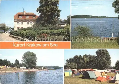Krakow See HO Gaststaette Seehotel Campingplatz  Kat. Krakow See