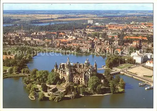 Schwerin Mecklenburg Fliegeraufnahme Schloss  Kat. Schwerin