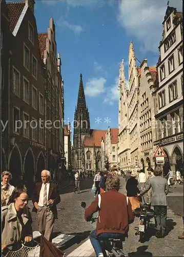 Muenster Westfalen Prinzipalmarkt und Labertikirche Kat. Muenster