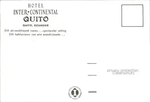Quito Hotel Intercontinental Kat. Quito