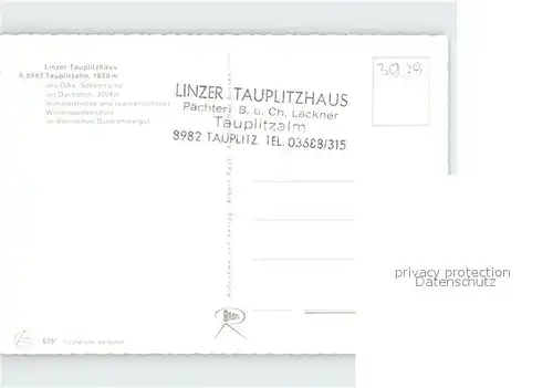 Tauplitzalm Linzer Tauplitzhaus Fliegeraufnahme Kat. Tauplitz Steirisches Salzkammergut