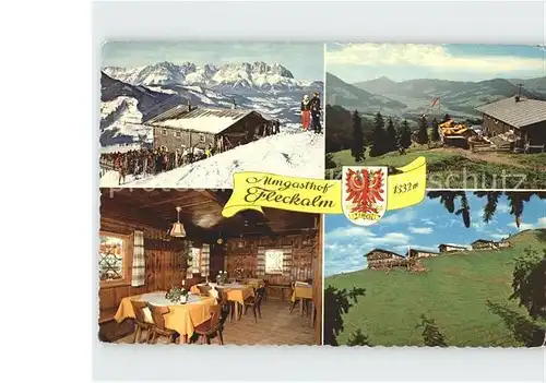 Kirchberg Tirol Almgasthof Fleckalm Gaststube Teilansichten Kat. Kirchberg in Tirol