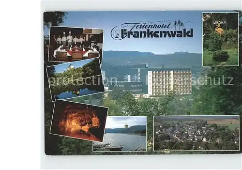 Wurzbach Ferienhotel Frankenwald Gastraum See Park Totalansicht Kat. Wurzbach