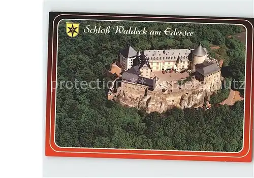 Edersee Schloss Waldeck Fliegeraufnahme Kat. Edertal