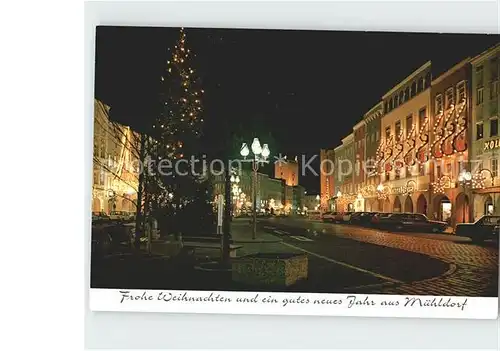 Muehldorf Inn Stadtplatz zur Weihnachtszeit Kat. Muehldorf a.Inn