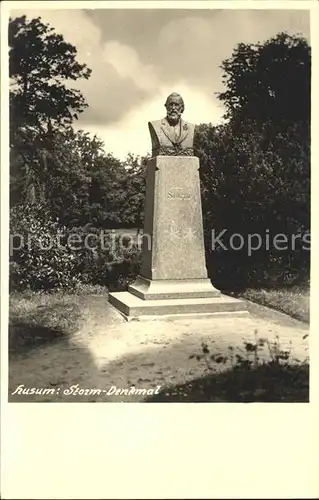 Husum Nordfriesland Storm Denkmal Kat. Husum