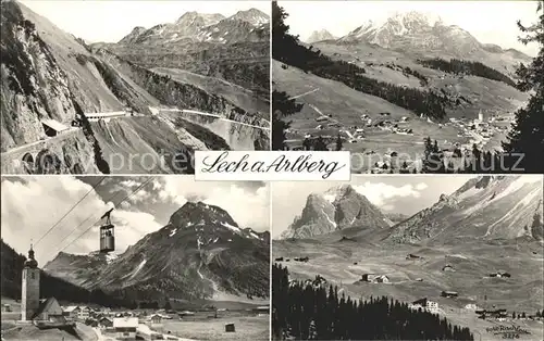 Lech Vorarlberg mit Seilbahn und Kirche Kat. Lech