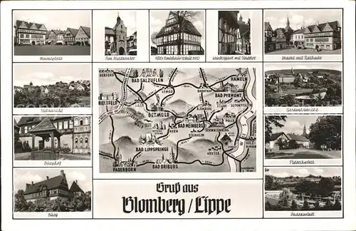 Blomberg Lippe Niederntor Amtshaus Weinberggasse Brug Pideritplatz Kat. Blomberg