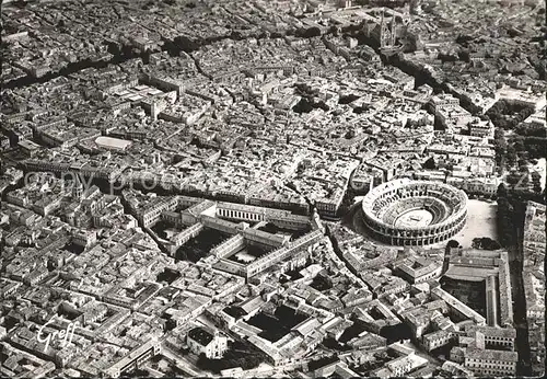 Nimes Fliegeraufnahme  Les Arenes Kat. Nimes