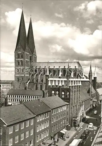 Luebeck Marienkirche und Rathaus Kat. Luebeck