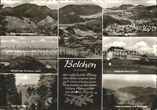 Belchen Baden Schoenau Untermuenstertal Alpen Hotel Belchenhaus  Kat. Neuenweg