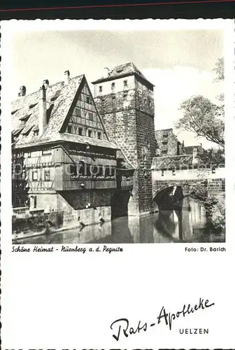 Nuernberg Partie an der Pegnitz Ratsapotheke Uelzen Kat. Nuernberg