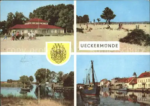 Ueckermuende Mecklenburg Vorpommern Strand Hafen Ueckermuendung Kat. Ueckermuende