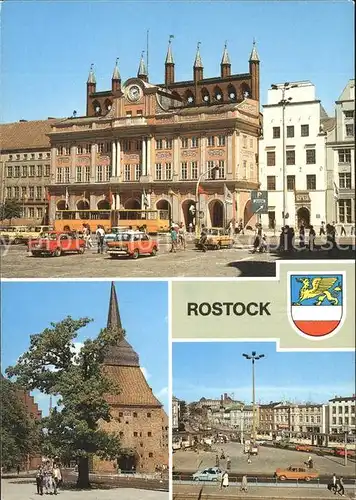 Rostock Mecklenburg Vorpommern Rathaus Doberaner Platz Friedenseiche Kat. Rostock