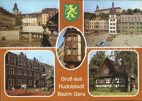 Rudolstadt Heideksburg Markt Erker am Rathaus Restaurant Adler Kat. Rudolstadt