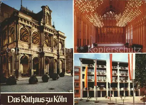 Koeln Rhein Rathaus Hansasaal  Kat. Koeln