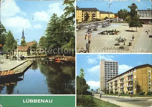 Luebbenau Spreewald Hafen Roter Platz Strasse der Jugend Kat. Luebbenau
