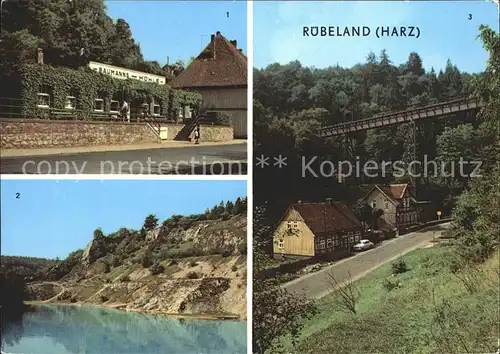 Ruebeland Harz Baumannshoehle Kreuztalbruecke Blauer See / Elbingerode Harz /Harz LKR